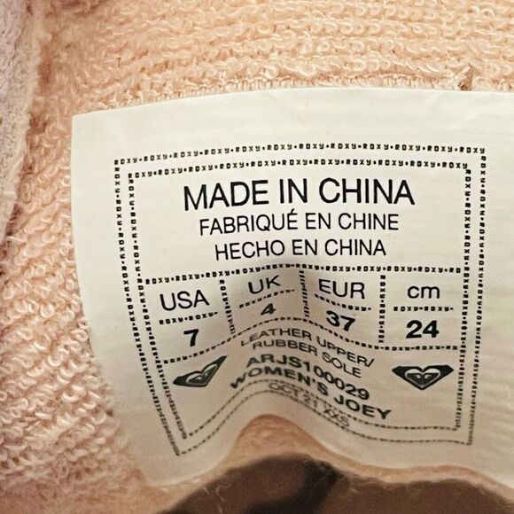 Roxy Joey Slip On Leather Sneaker Blush Pink Size 7 - Picture 5 of 9